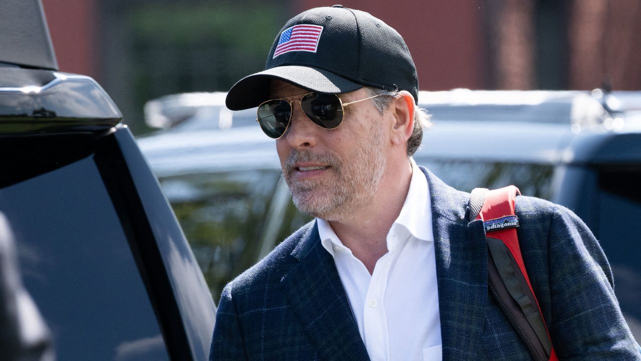 Hunter Biden walks to a waiting SUV after arriving with US President Joe Biden at Fort McNair in Washington, DC, on July 4.