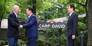 Biden says Trump’s policies weakened the U.S. while hailing new ties with Japan, South Korea