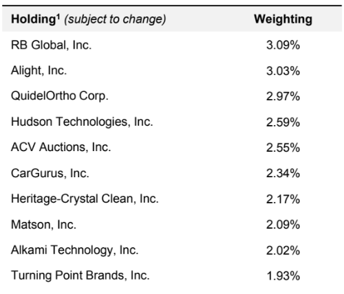 Top 10 Holdings (% of Portfolio)