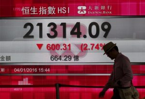 Asian stocks fall amid economic gloom, tech hit by U.S.-China woes