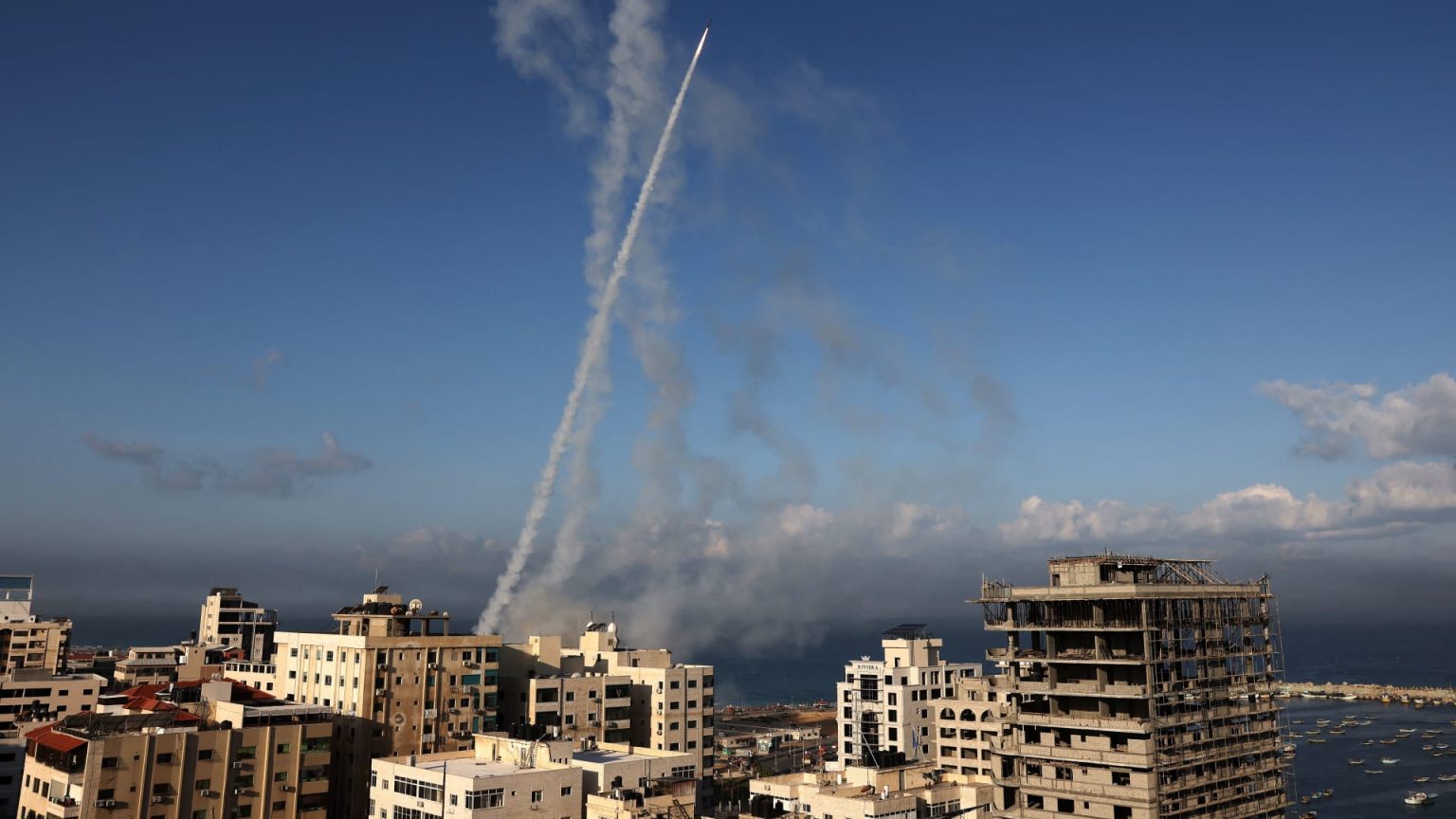 Photos show chaotic scenes of Hamas surprise attack on Israel
