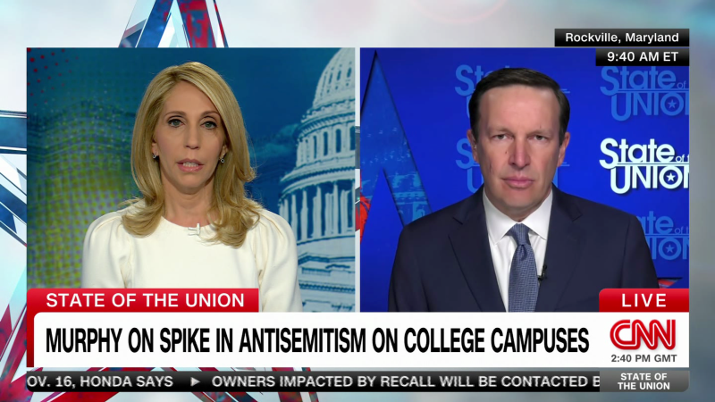 Sen. Murphy: ‘Very disappointed’ with response from colleges to antisemitism on campus