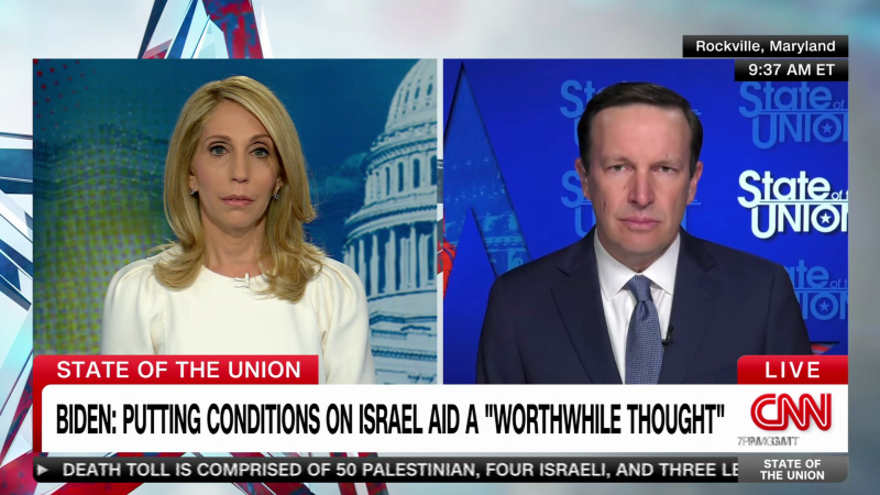 Dem Sen. Murphy open to putting conditions on US-Israel aid