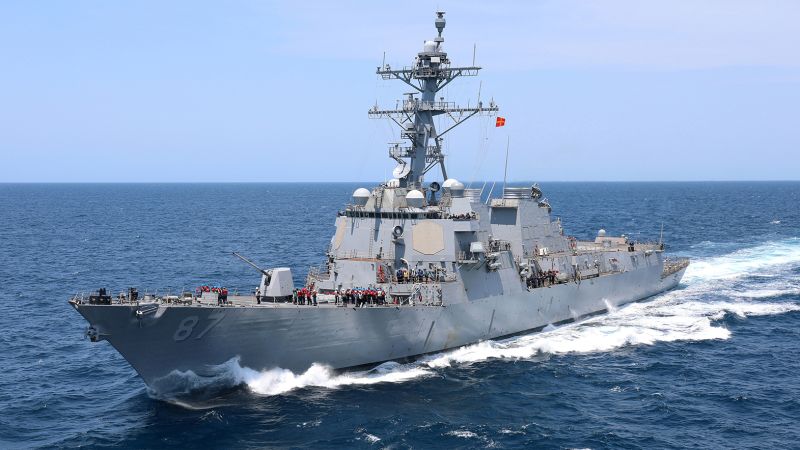 US destroyer has ballistic missiles fired toward it, after responding to attack on commercial tanker