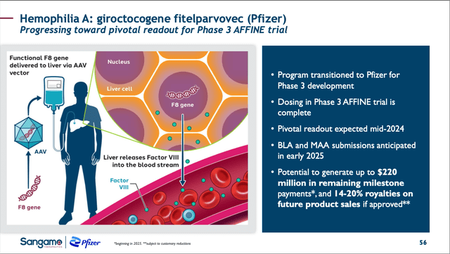 SGMO giro-vec slide from 05/09/24 Corp. Pres.